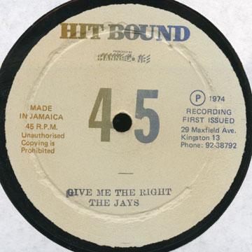 12inch Record JAYS - Give Me The Right / I m The One Who NONE Hit Bound 1978 Jamaica Reggae, Ska & Dub Used
12inch Record JAYS - Give Me The Right / I m The One Who NONE Hit Bound 1978 Jamaica Reggae, Ska & Dub Used