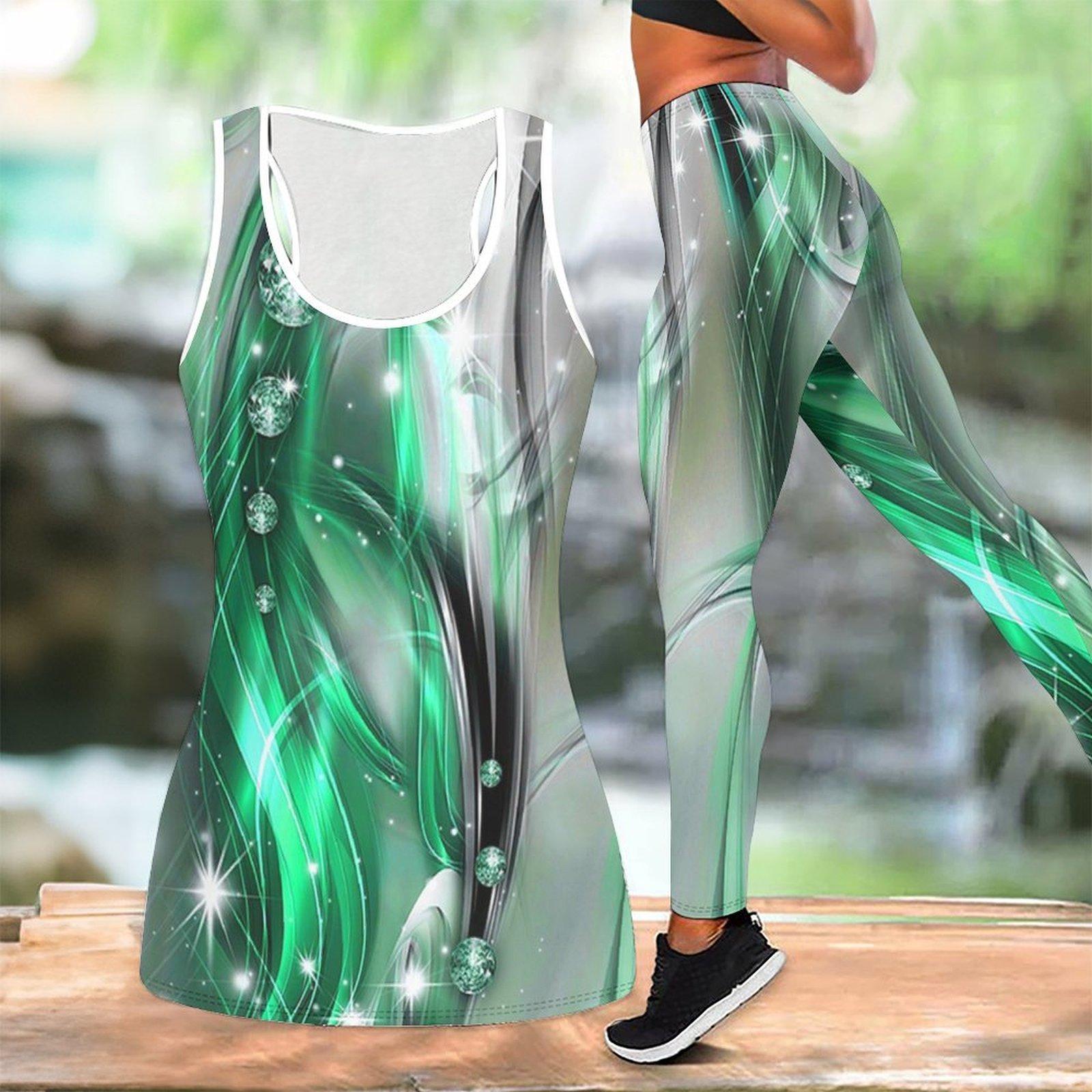 Shining Diamond Printed Yoga Outfit for Women Fashion Workout Leggings Fitness Sports Casual Yoga Set Sports Suit XXL зелений
Shining Diamond Printed Yoga Outfit for Women Fashion Workout Leggings Fitness Sports Casual Yoga Set Sports Suit XXL зелений