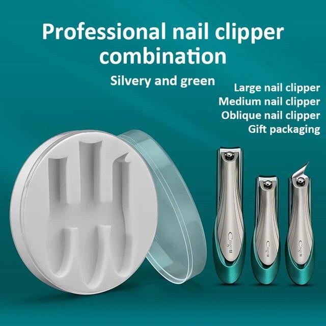 3 шт., кусачки для ногтей из нержавеющей стали, резак для ногтей с защитой от брызг, маникюрные инструменты, бионический дизайн, триммер для ногтей, ножницы для педикюра зелёный
3 шт., кусачки для ногтей из нержавеющей стали, резак для ногтей с защитой от брызг, маникюрные инструменты, бионический дизайн, триммер для ногтей, ножницы для педикюра зелёный