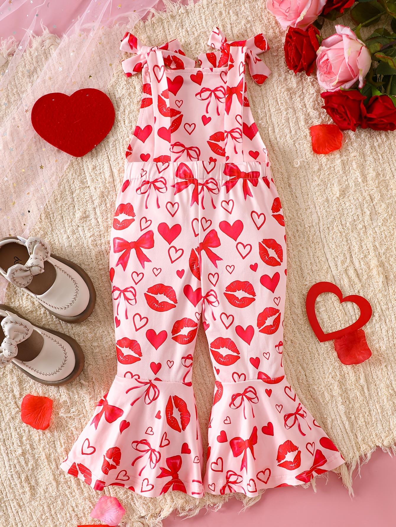 Toddler Sleeveless Suspender Romper with Flared Legs, Valentine s Day Outfit 2-3Y кармін червоний колір
Toddler Sleeveless Suspender Romper with Flared Legs, Valentine s Day Outfit 2-3Y кармін червоний колір