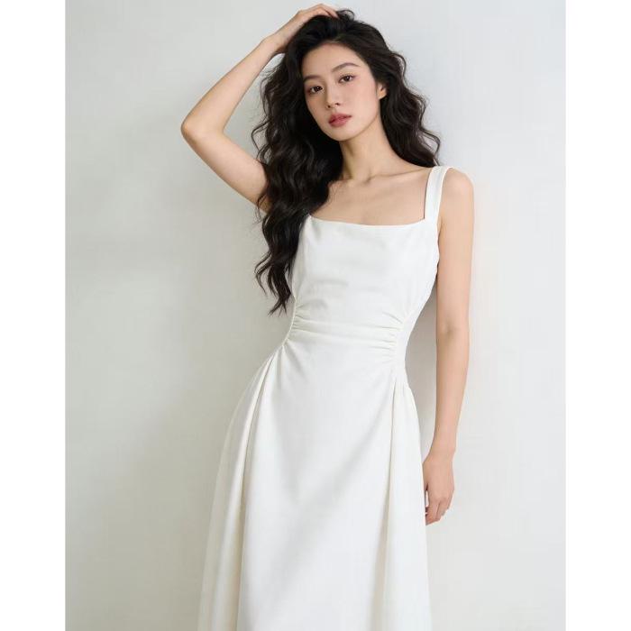 Women s French-Style Waist-Cinched A-Line Spaghetti Strap Dress, Summer 2026 L білий
Women s French-Style Waist-Cinched A-Line Spaghetti Strap Dress, Summer 2026 L білий
