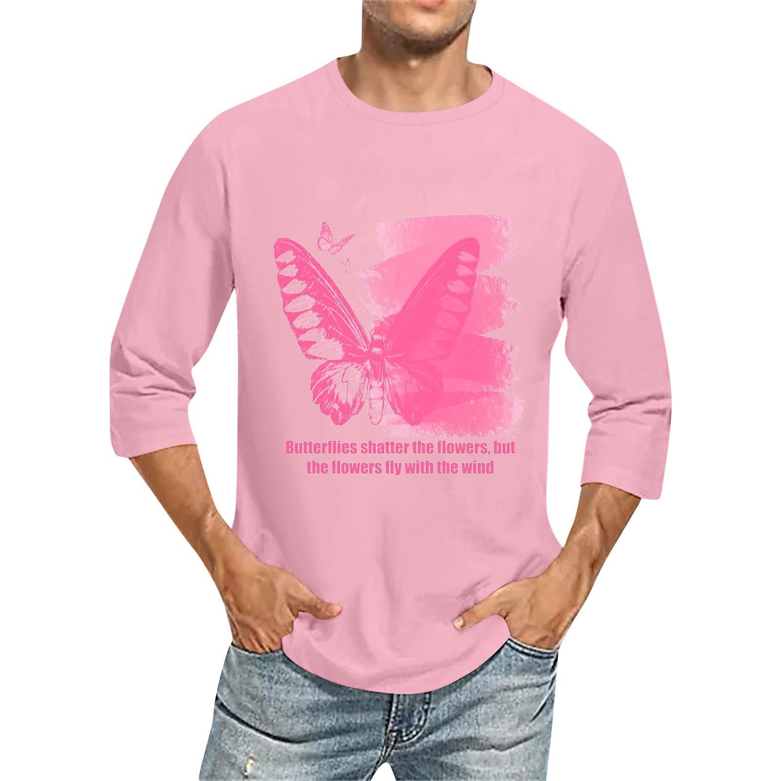 Мужская модная повседневная футболка с принтом и рукавом семь восьмых, круглым вырезом XL розовый
Мужская модная повседневная футболка с принтом и рукавом семь восьмых, круглым вырезом XL розовый