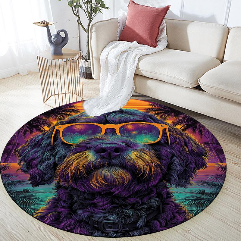 Puppy and Elf pattern round rug,Carpet Rug for Living Room Bedroom Sofa Playroom Decor,Non-slip Floor Mat,Holiday Gifts and Birthday Gifts. 80cmx80cm
Puppy and Elf pattern round rug,Carpet Rug for Living Room Bedroom Sofa Playroom Decor,Non-slip Floor Mat,Holiday Gifts and Birthday Gifts. 80cmx80cm