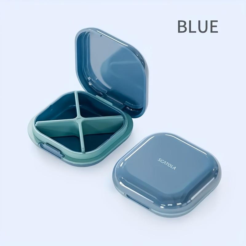 1pc 4-Compartment Travel Pill Organizer, Portable Medicine Container Clear Design - Vitamin Supplement Case with Safety Cap синій
1pc 4-Compartment Travel Pill Organizer, Portable Medicine Container Clear Design - Vitamin Supplement Case with Safety Cap синій