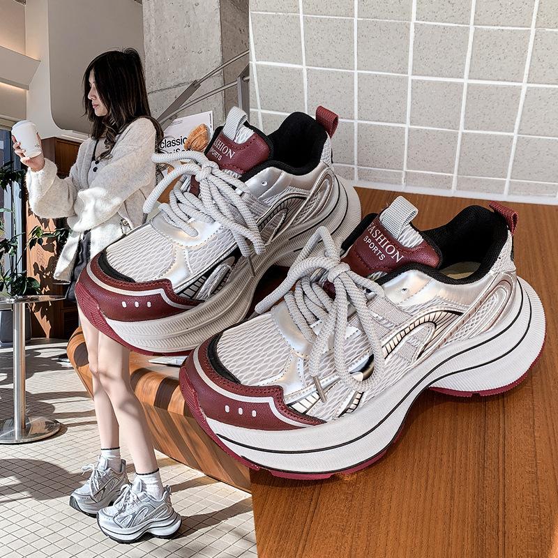 Silver muffin dad shoes women s feet are small 2025 new spring and autumn new thick-soled height-increasing versatile casual sports shoes 35 красный
Silver muffin dad shoes women s feet are small 2025 new spring and autumn new thick-soled height-increasing versatile casual sports shoes 35 красный