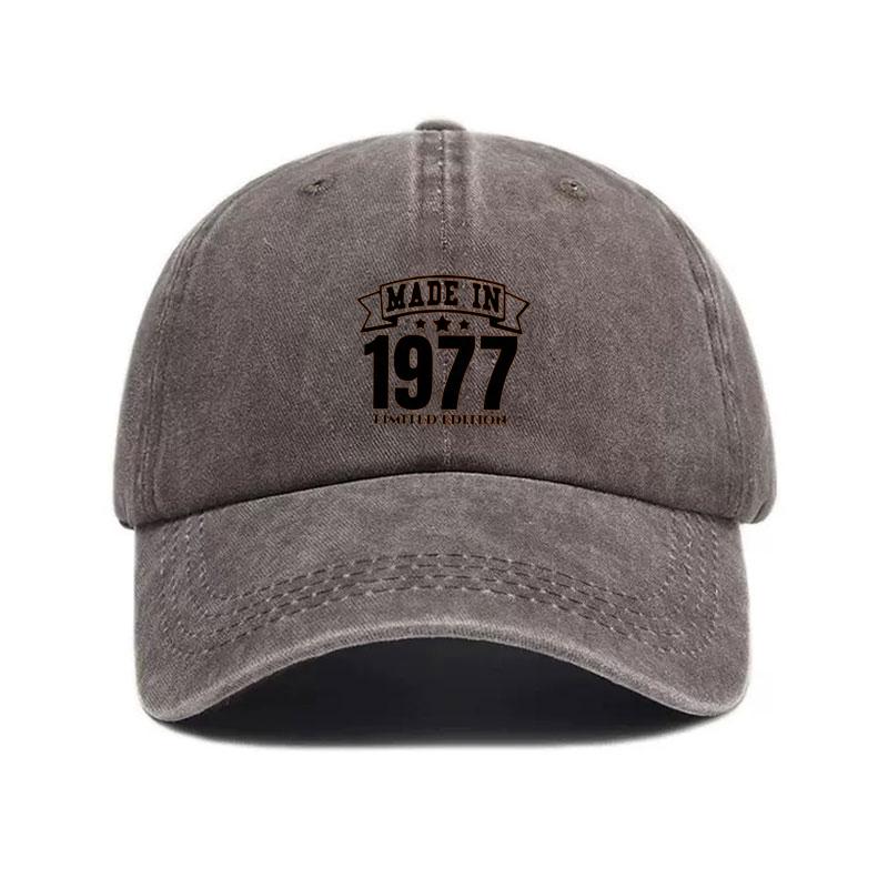 Vintage Washed Cotton Baseball Cap Adjustable Distressed Trucker Hat for Men Women Retro 1977 Limited Edition Cotton Cap Soft темно-сірий колір
Vintage Washed Cotton Baseball Cap Adjustable Distressed Trucker Hat for Men Women Retro 1977 Limited Edition Cotton Cap Soft темно-сірий колір