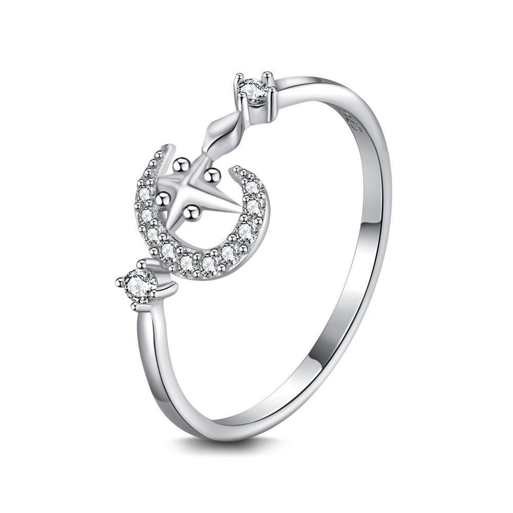 Christmas Series S925 Sterling Silver Star & Moon Couple Rings - European & American INS Fashion Versatile Closed Rings. Size 8 белый/серебряный
Christmas Series S925 Sterling Silver Star & Moon Couple Rings - European & American INS Fashion Versatile Closed Rings. Size 8 белый/серебряный