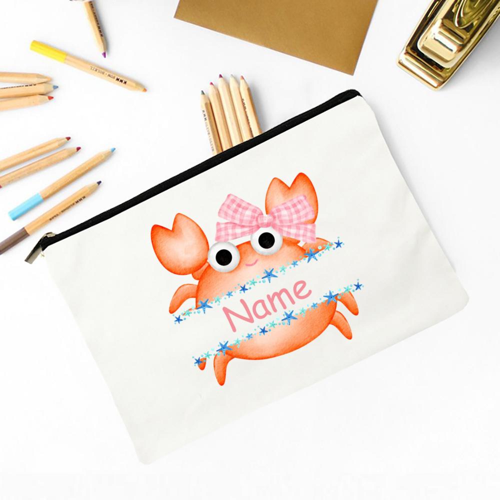 Personalized Beach Crab with Name Pencil Bag Stationery Bags Travel Makeup Toiletry Pouch Birthday Back To School Gift for Kids
Personalized Beach Crab with Name Pencil Bag Stationery Bags Travel Makeup Toiletry Pouch Birthday Back To School Gift for Kids