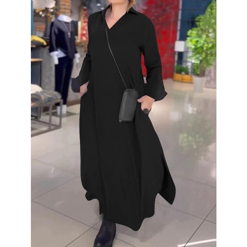 IHUASU Fashion Autumn Winter Solid Color Print Long Sleeve POLO-Neck Casual Dresses International design S чёрный
IHUASU Fashion Autumn Winter Solid Color Print Long Sleeve POLO-Neck Casual Dresses International design S чёрный