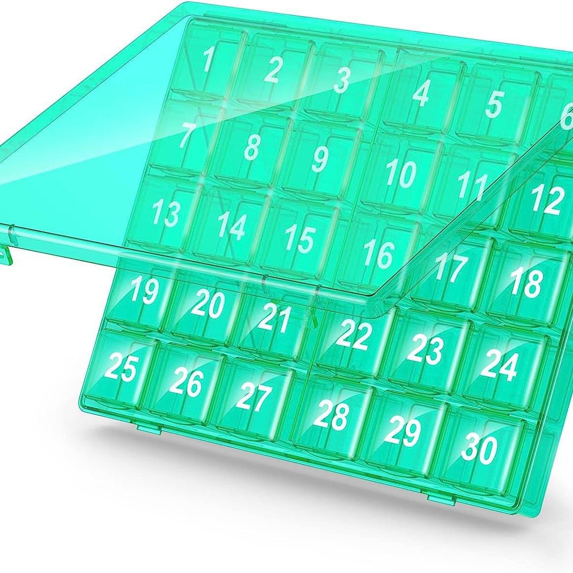 30-Compartment Portable Pill Organizer & Nail Art/Diamond Storage Box - Sealed & Individually Packaged 21.1*18*26cm ціан
30-Compartment Portable Pill Organizer & Nail Art/Diamond Storage Box - Sealed & Individually Packaged 21.1*18*26cm ціан