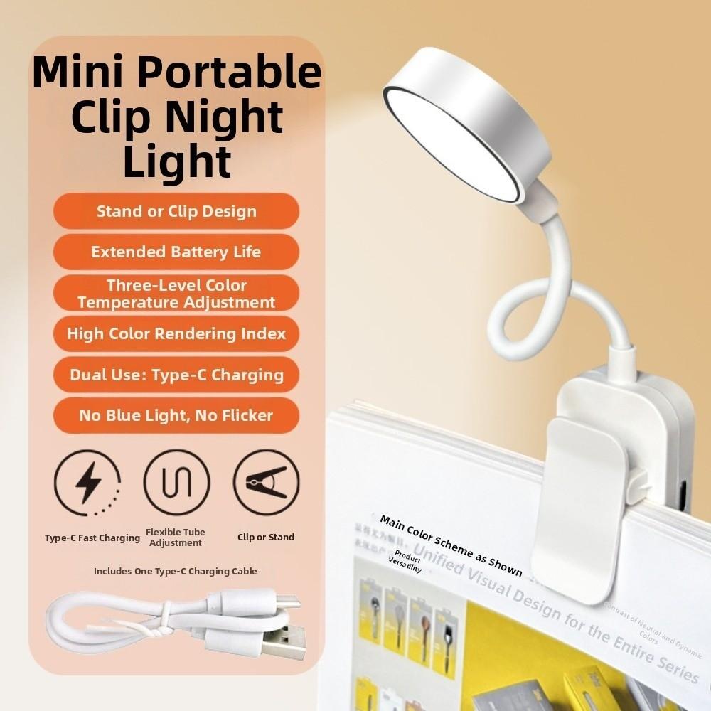 Dimmable Reading Book Light Rechargeable LED Night Light New Mini Clip Book Lamp Bedroom 300 mah білий
Dimmable Reading Book Light Rechargeable LED Night Light New Mini Clip Book Lamp Bedroom 300 mah білий
