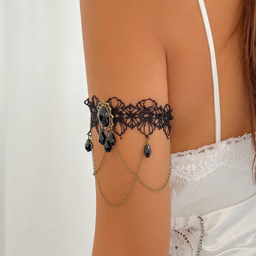 Ingemark Sexy Black Lace Crystal Pendant Arm Chain for Women 2026 New Trend Goth Metal Chain Body Accessories Party Prom Jewelry чёрный
Ingemark Sexy Black Lace Crystal Pendant Arm Chain for Women 2026 New Trend Goth Metal Chain Body Accessories Party Prom Jewelry чёрный