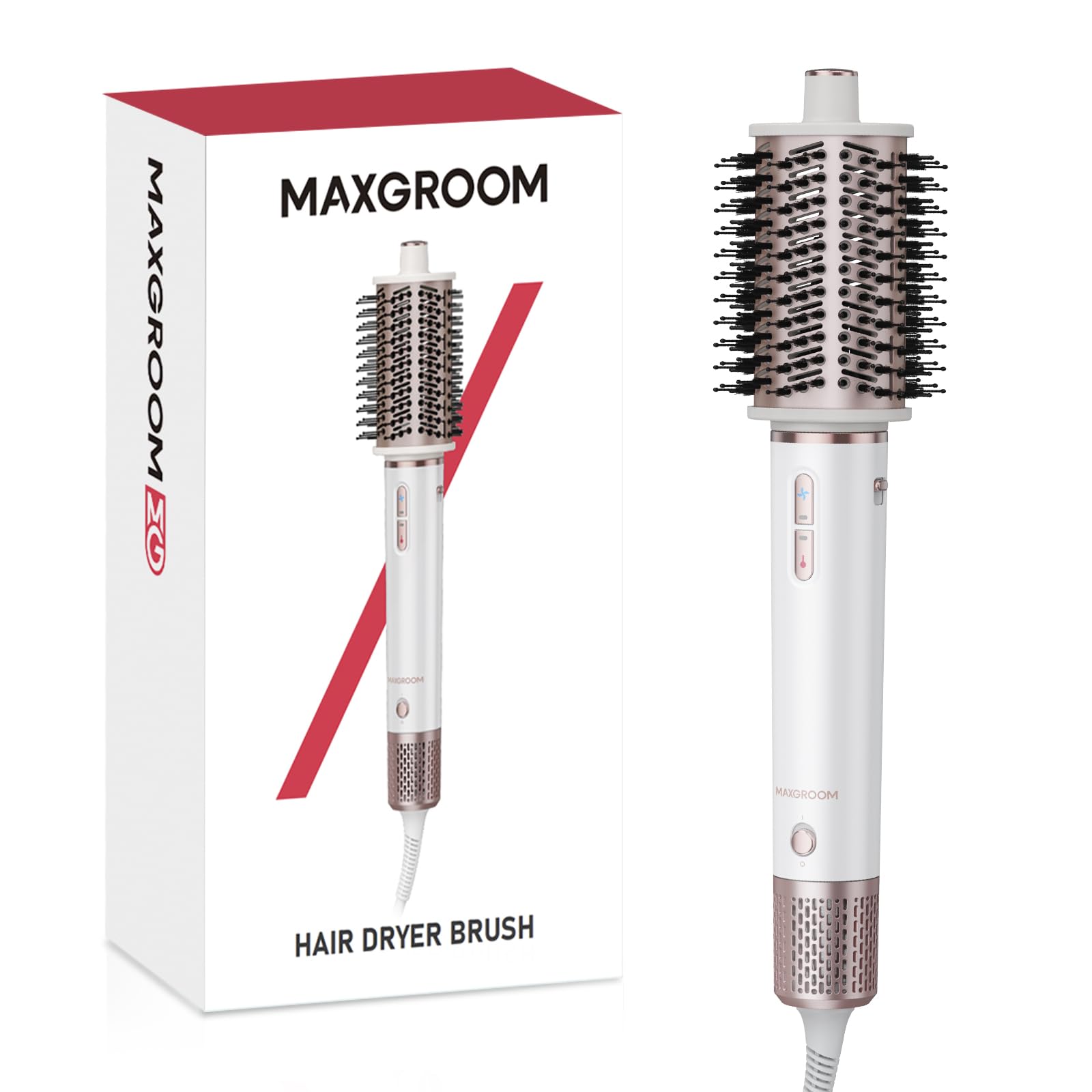 MAXGROOM Curly Hair Dryer Hair Dryer Brush 11000 RPM Rotation Air Output 8 Blow Modes 200 Million Class Negative Ions 3 Levels Speed Adjustment
MAXGROOM Curly Hair Dryer Hair Dryer Brush 11000 RPM Rotation Air Output 8 Blow Modes 200 Million Class Negative Ions 3 Levels Speed Adjustment