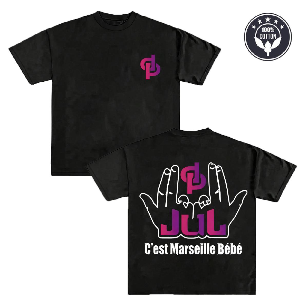 Singer Jul C est Marseille Bébé Song Double Sided Graphic T-Shirt Men Women Fashion Casual Streetwear Unisex T-Shirts S
Singer Jul C est Marseille Bébé Song Double Sided Graphic T-Shirt Men Women Fashion Casual Streetwear Unisex T-Shirts S