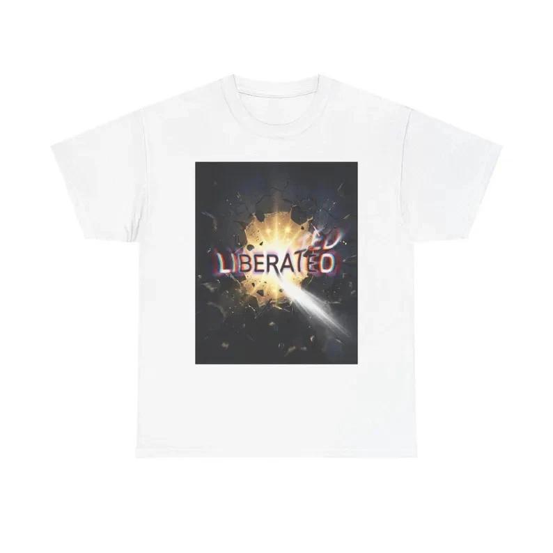 Liberated Explosion Tee | Abstract Typography, Cosmic Burst Design 4XL
Liberated Explosion Tee | Abstract Typography, Cosmic Burst Design 4XL