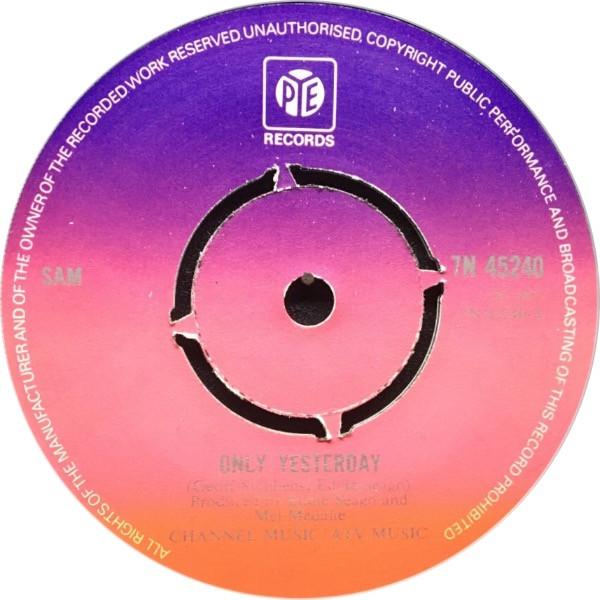 7inch Record SAM (63) - Only Yesterday / Till Then 7N45240 Pye Records 1973 UK Folk Used
7inch Record SAM (63) - Only Yesterday / Till Then 7N45240 Pye Records 1973 UK Folk Used