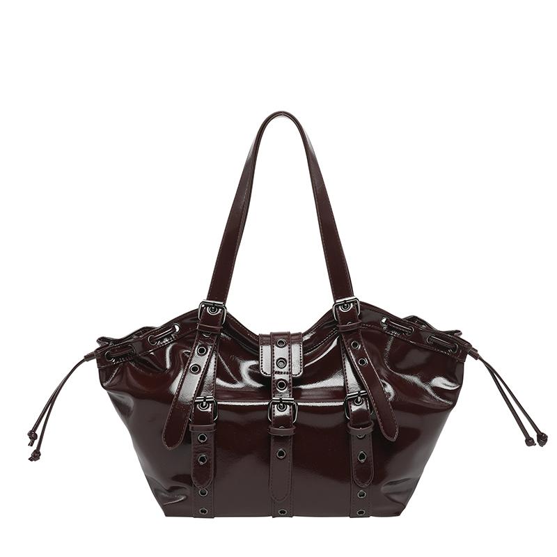 2026 New PU Hobo Tote for Women Y2K Gothic Rivet Adjustable Strap Shoulder Bag Large Capacity Drawstring Handbag for Daily Use кавовий
2026 New PU Hobo Tote for Women Y2K Gothic Rivet Adjustable Strap Shoulder Bag Large Capacity Drawstring Handbag for Daily Use кавовий