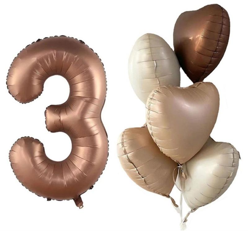 6Pcs Cream Color Number Balloon Set Beige Caramel Number 0-9 Balloon Foil Helium Ball Birthday Wedding Party Decoration
6Pcs Cream Color Number Balloon Set Beige Caramel Number 0-9 Balloon Foil Helium Ball Birthday Wedding Party Decoration