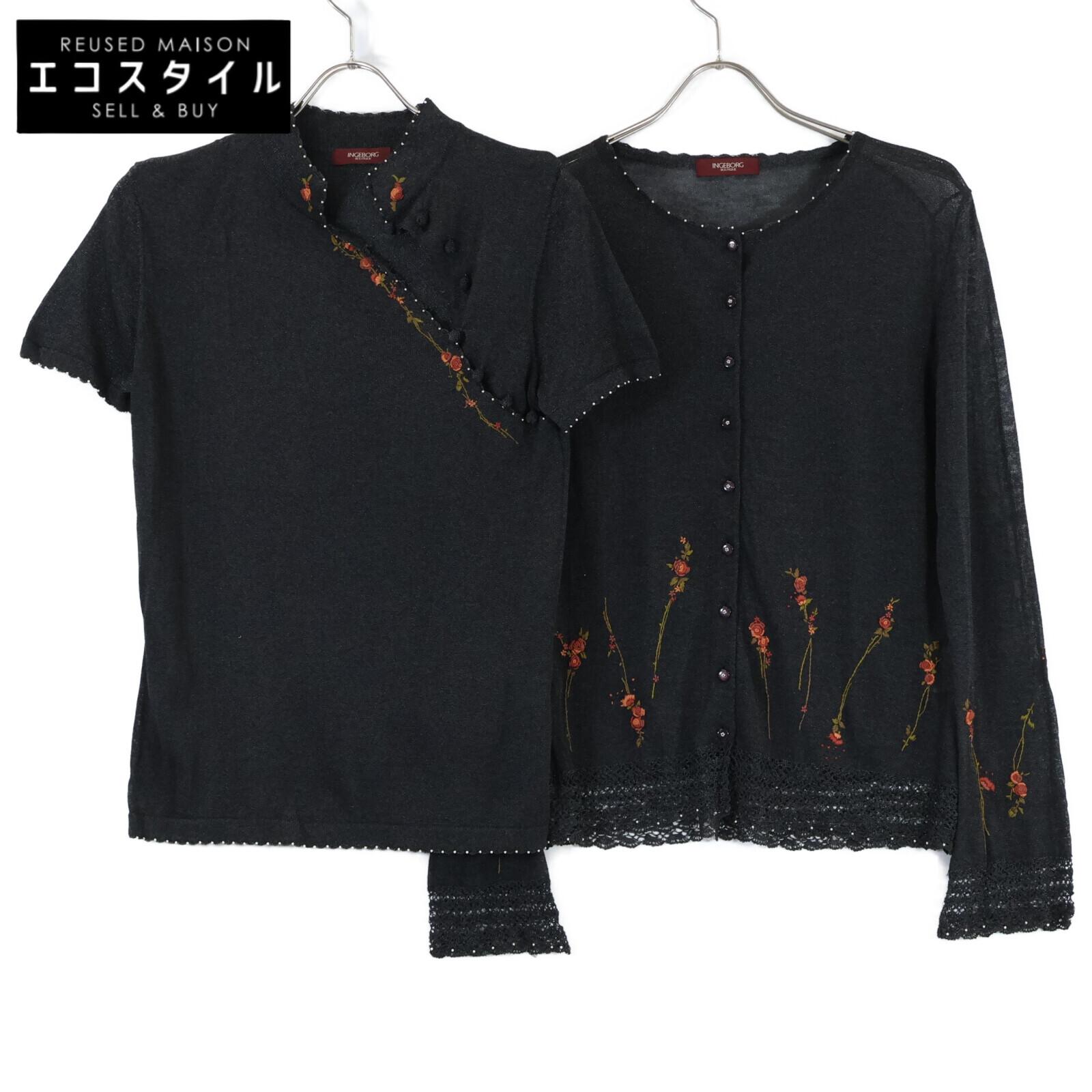 INGEBORG Flower embroidery glitter knit ensemble/ tops L Charcoal grayUsed
INGEBORG Flower embroidery glitter knit ensemble/ tops L Charcoal grayUsed