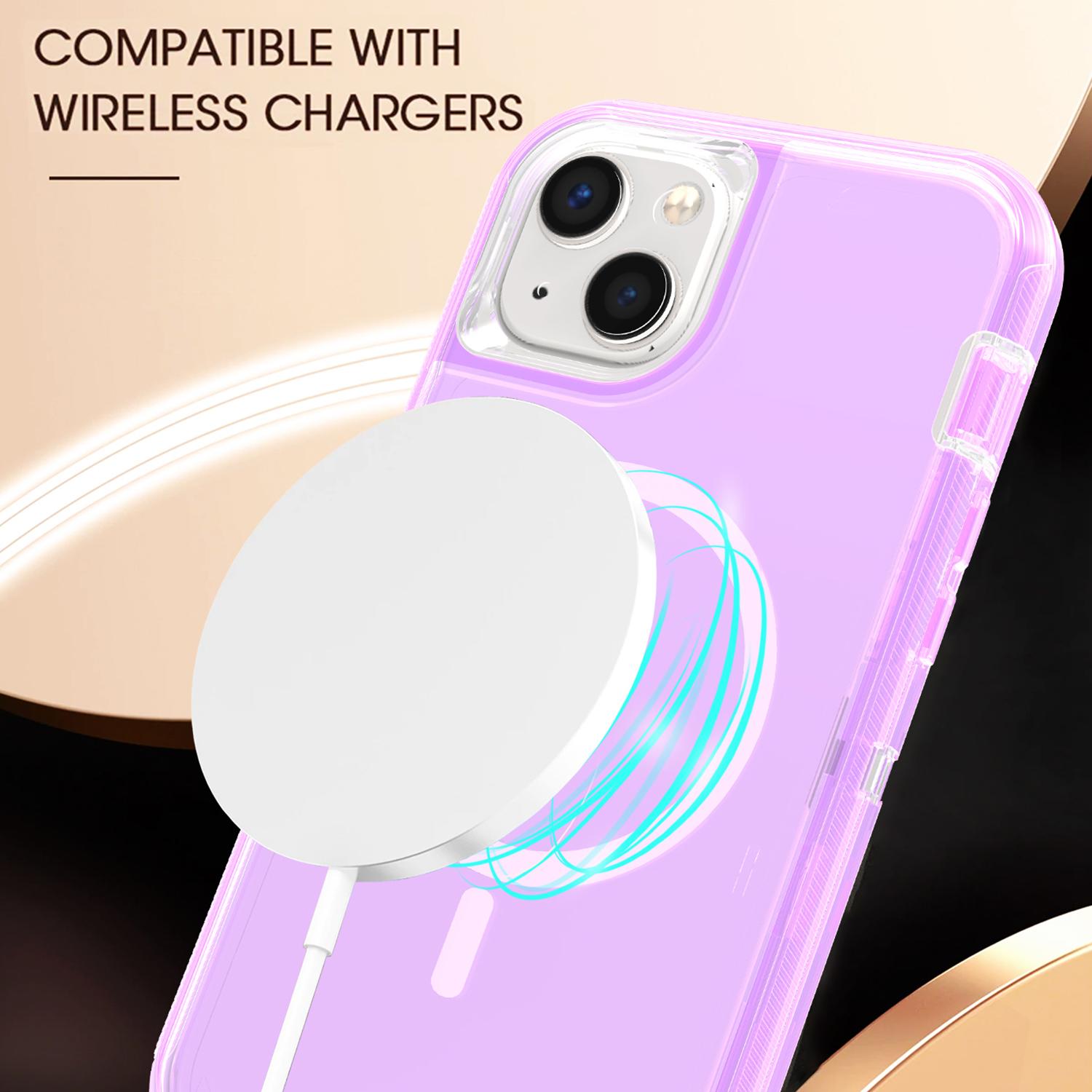 For iPhone 15 Plus Case Compatible with MagSafe Shockproof TPU+PC Phone Back Cover Transparent Purple
For iPhone 15 Plus Case Compatible with MagSafe Shockproof TPU+PC Phone Back Cover Transparent Purple