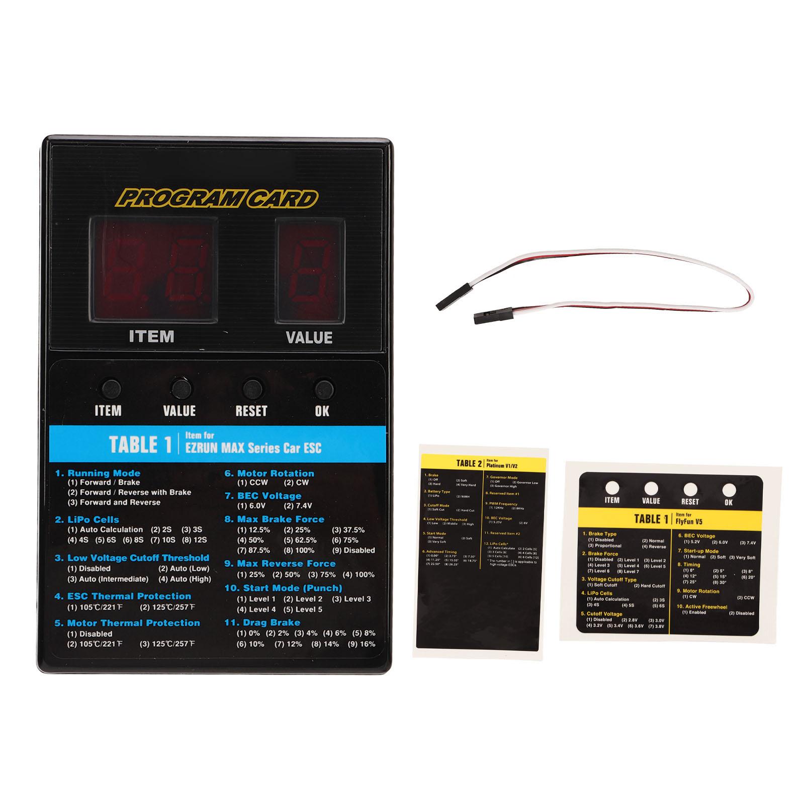 LED Program Card Box Brushless Universal ESC Programming Card for RC Boat Car Accessories
LED Program Card Box Brushless Universal ESC Programming Card for RC Boat Car Accessories