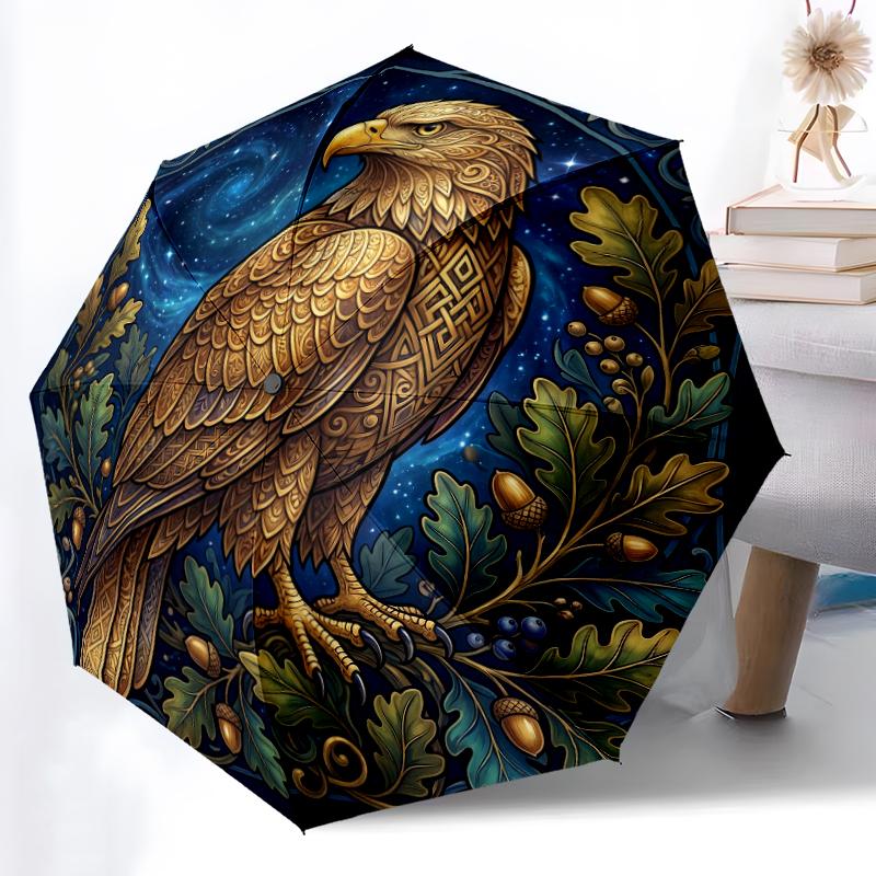 1pc Sturdy 8-Bone Auto Umbrella, Crisp White Winter Highland Eagle Spirits Umbrella, Digital Printed, Foldable Umbrella for On-the-Go Outdoor Use
1pc Sturdy 8-Bone Auto Umbrella, Crisp White Winter Highland Eagle Spirits Umbrella, Digital Printed, Foldable Umbrella for On-the-Go Outdoor Use