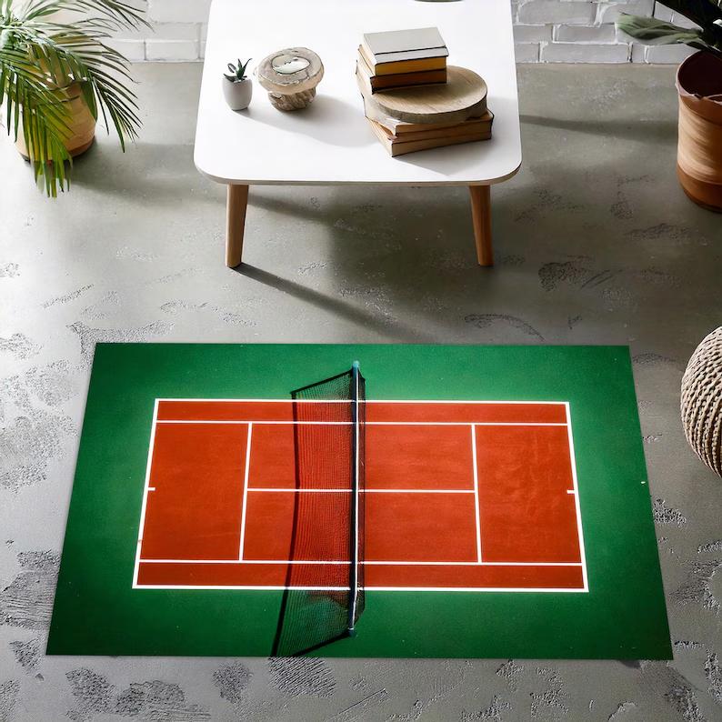 Cartoon Tennis Court Rug Playful Kids Room Sports Retro Living Room Home Bedroom Decoration Carpet 40X60CM
Cartoon Tennis Court Rug Playful Kids Room Sports Retro Living Room Home Bedroom Decoration Carpet 40X60CM