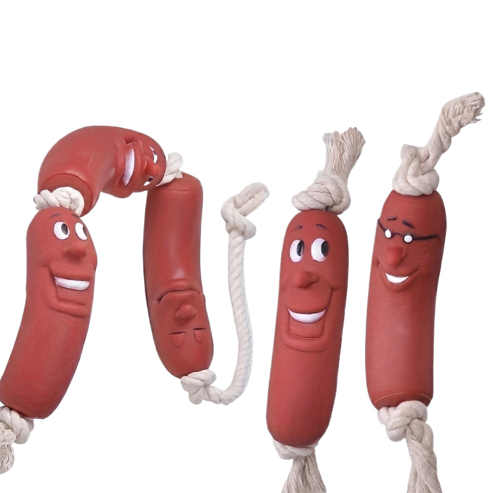 Cartoon Sausage Corn Dog Teething Rope Knot Interactive Toy Pet Supplies Disassembled One Size коричневий
Cartoon Sausage Corn Dog Teething Rope Knot Interactive Toy Pet Supplies Disassembled One Size коричневий