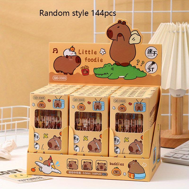 Back to school season 144pcs/Box 0.5mm cartoon Kapibala pattern metal hook press pen box ST head neutral pen quick dry signature gift pen Random style 144pcs
Back to school season 144pcs/Box 0.5mm cartoon Kapibala pattern metal hook press pen box ST head neutral pen quick dry signature gift pen Random style 144pcs
