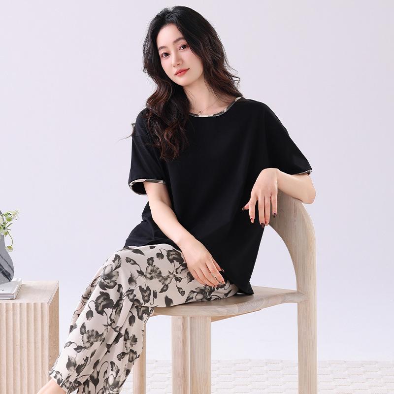 pure cotton pajamas women s summer new short-sleeved trousers casual loungewear can be worn outside cotton women s suit m suggest 40-50kg
pure cotton pajamas women s summer new short-sleeved trousers casual loungewear can be worn outside cotton women s suit m suggest 40-50kg