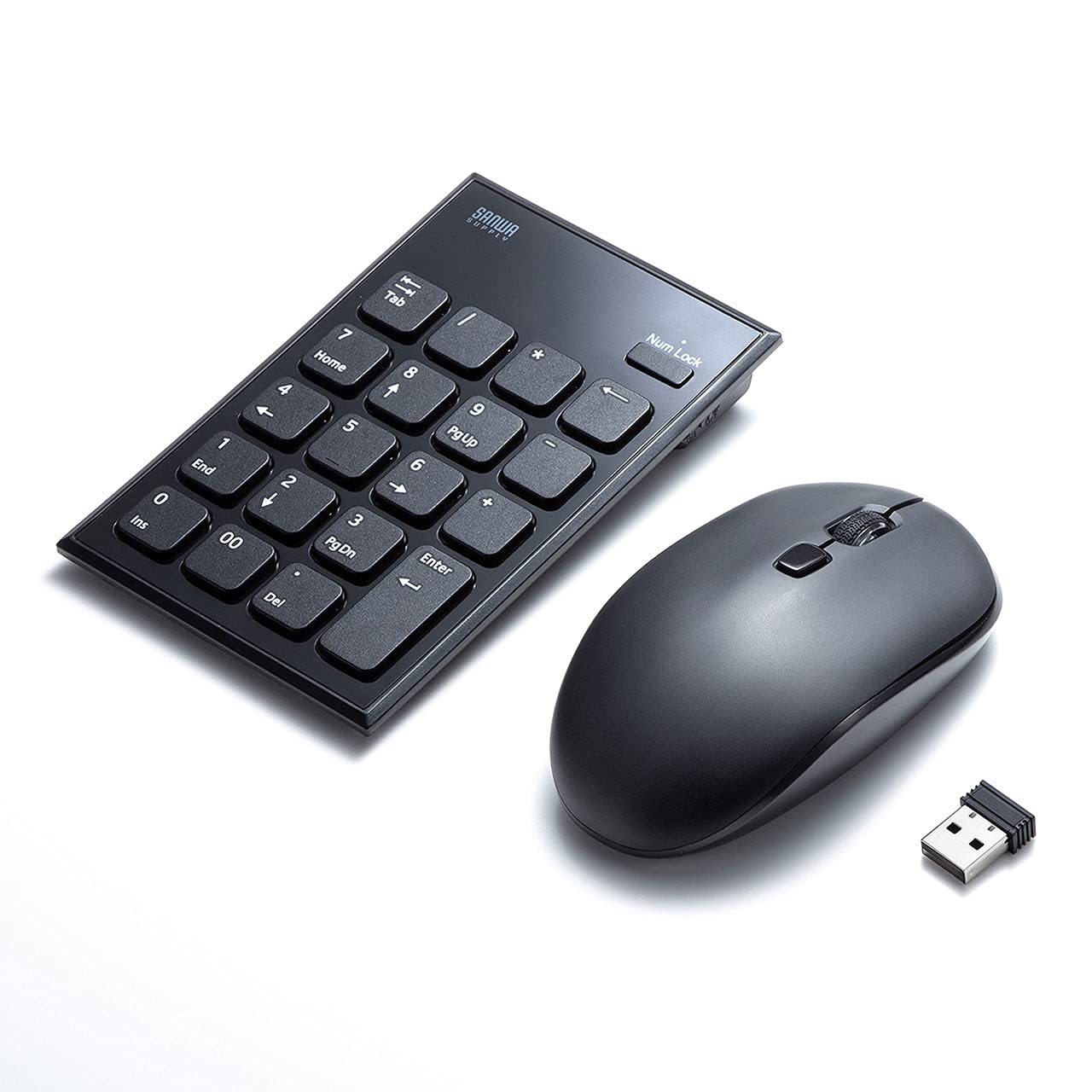 Sanwa Supply Numeric Set Wireless Quiet USB A Connection Black Keypad/Mouse NT-WL23SETBK
Sanwa Supply Numeric Set Wireless Quiet USB A Connection Black Keypad/Mouse NT-WL23SETBK