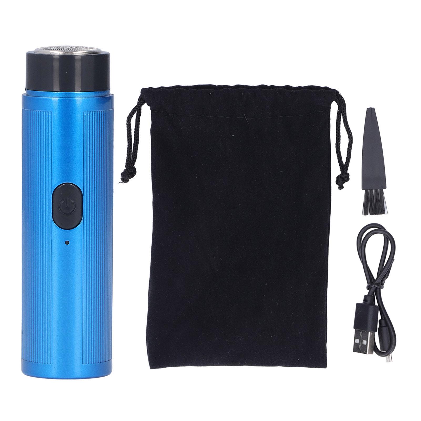 Мини-электробритва портативная перезаряжаемая тихая работа низкий уровень шума 3,7 В 2 Вт простота использования для путешествий домой синий