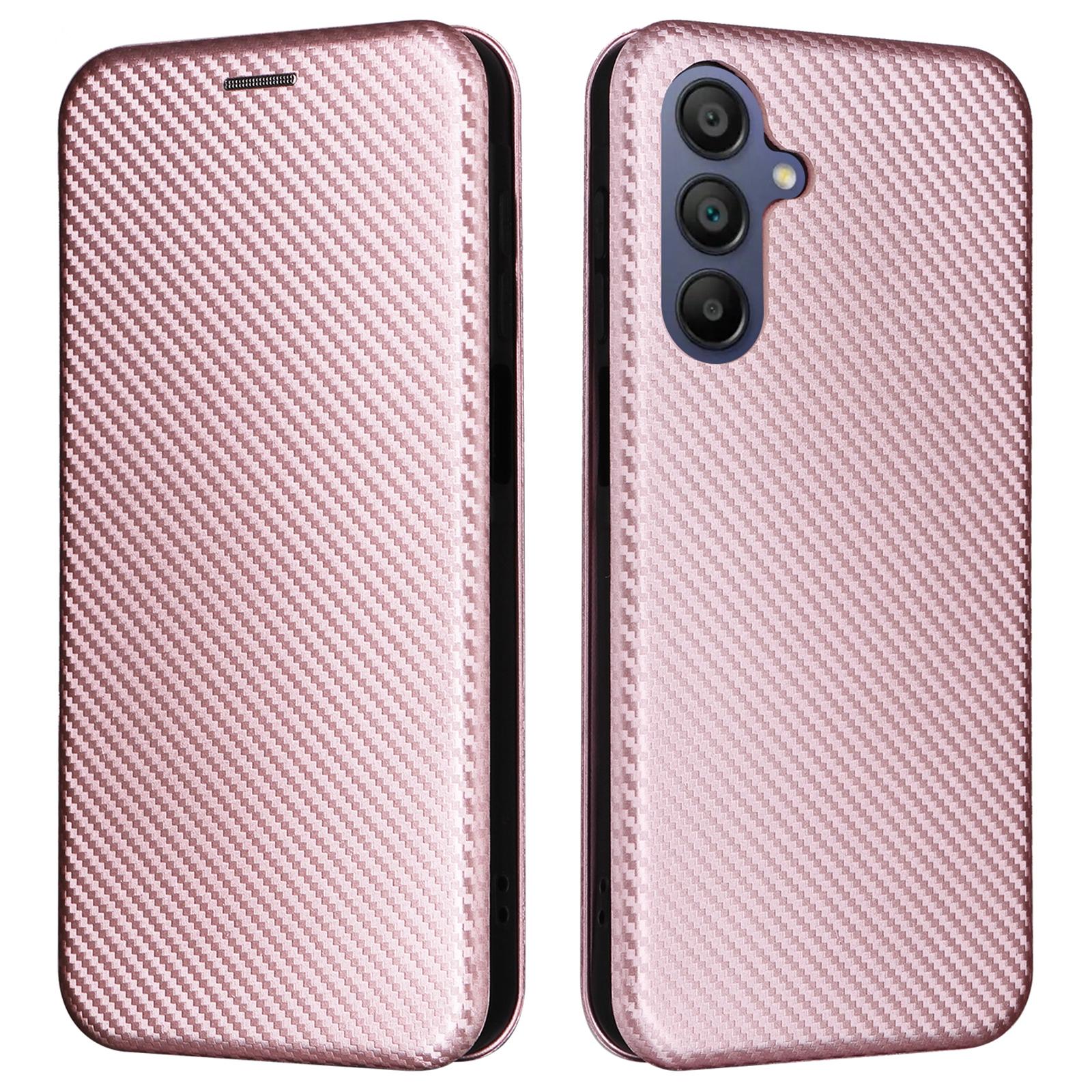 For Samsung Galaxy A17 5G/A26 5G Case Carbon Fiber Texture Drop-Proof PU Leather Phone Cover Rose Gold
For Samsung Galaxy A17 5G/A26 5G Case Carbon Fiber Texture Drop-Proof PU Leather Phone Cover Rose Gold