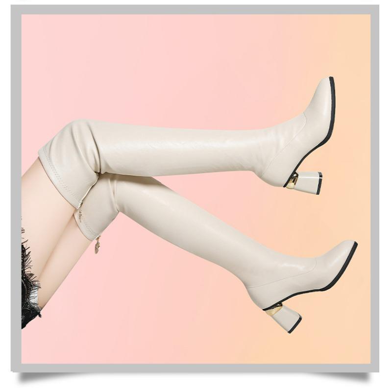 Women Leather Elastic Ladies Plush Long Boot Autumn Winter Thick Heels Over The Knee Slip on Knight Botas 40
Women Leather Elastic Ladies Plush Long Boot Autumn Winter Thick Heels Over The Knee Slip on Knight Botas 40