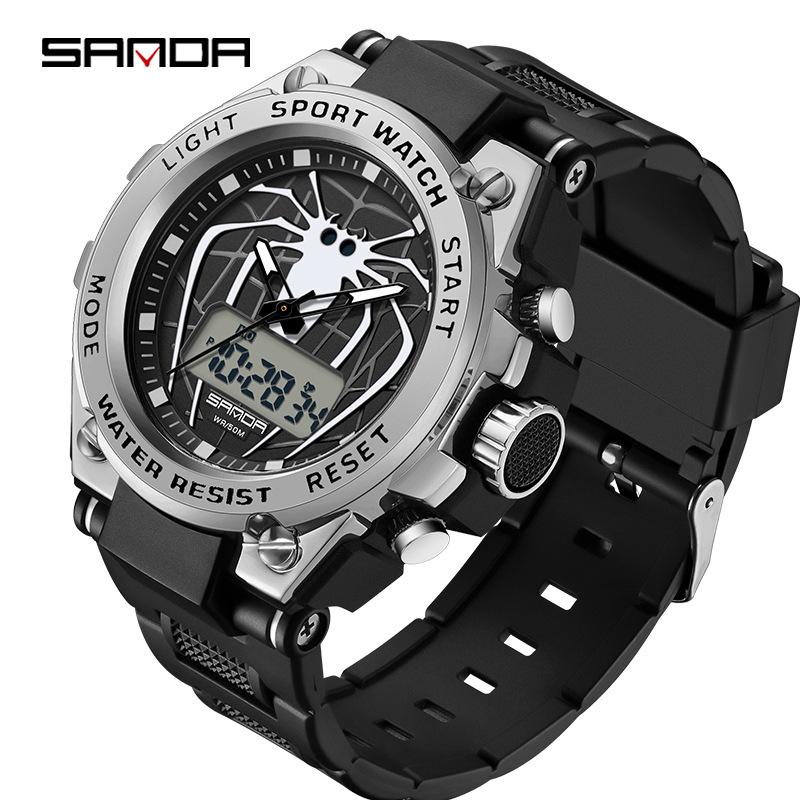 SANDA Business Fashion Trend Watch Светящиеся водонепроницаемые персонализированные часы с большим циферблатом чёрный
SANDA Business Fashion Trend Watch Светящиеся водонепроницаемые персонализированные часы с большим циферблатом чёрный