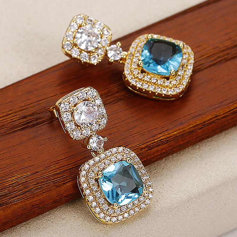 Huitan Luxury Gold Color Blue CZ Dangle Earrings Engagement Wedding Party Noble Women s Ear Accessories New Fashion Zircon 2022
Huitan Luxury Gold Color Blue CZ Dangle Earrings Engagement Wedding Party Noble Women s Ear Accessories New Fashion Zircon 2022