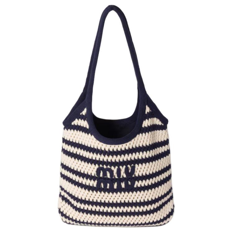 MIU MIU Ivy Logo Woven Design Tote Bag Women Tote Bags Blue White 5BG231_2IBA_F022X_V_MRO Basic Set (Bag+Dust Bag)
MIU MIU Ivy Logo Woven Design Tote Bag Women Tote Bags Blue White 5BG231_2IBA_F022X_V_MRO Basic Set (Bag+Dust Bag)