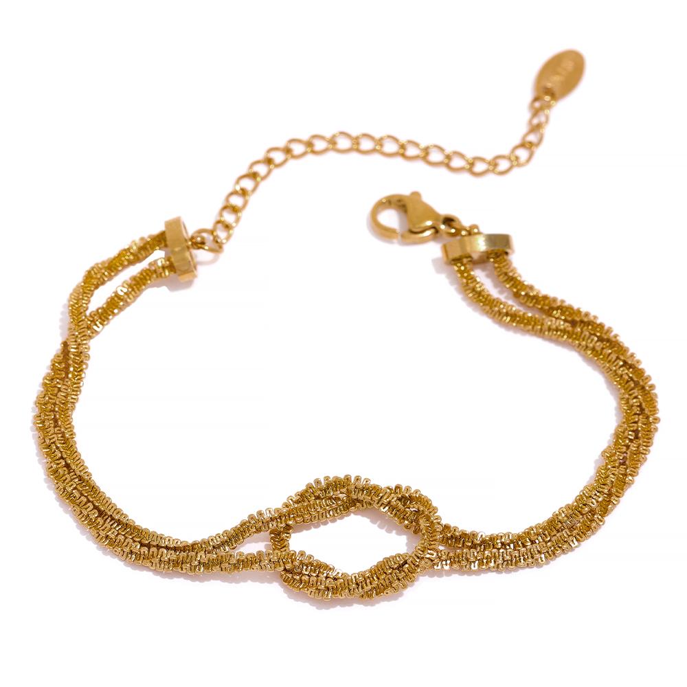 Yhpup Charm 316 Stainless Steel Gypsophila Knot Chain Cuff Bracelet for Women 18k Gold Plated Adjustable Bangle Bijoux Gift
Yhpup Charm 316 Stainless Steel Gypsophila Knot Chain Cuff Bracelet for Women 18k Gold Plated Adjustable Bangle Bijoux Gift