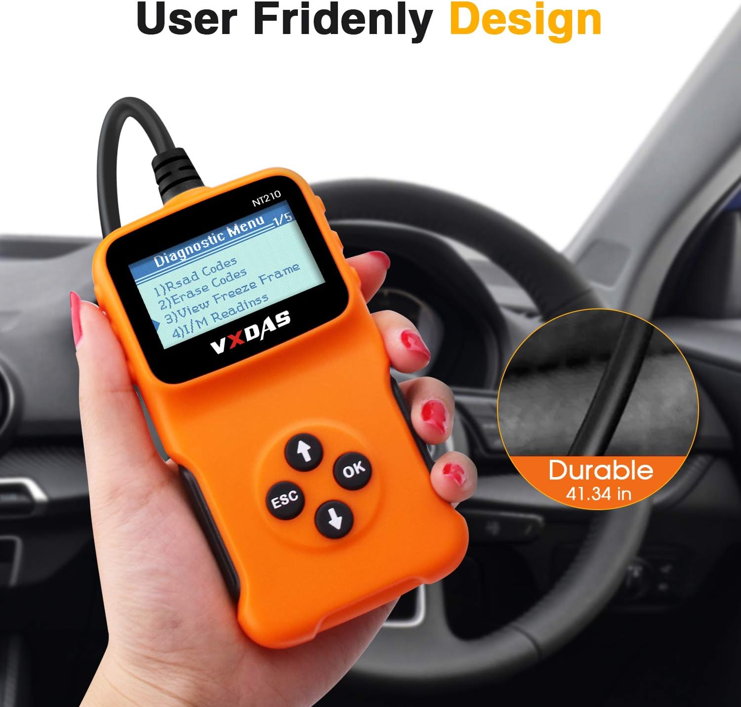 OBD2 Scanner, Car Diagnostic Tool for Cars & Trucks, Universal Code Reader for All CAN Vehicles After 1996 United States
OBD2 Scanner, Car Diagnostic Tool for Cars & Trucks, Universal Code Reader for All CAN Vehicles After 1996 United States