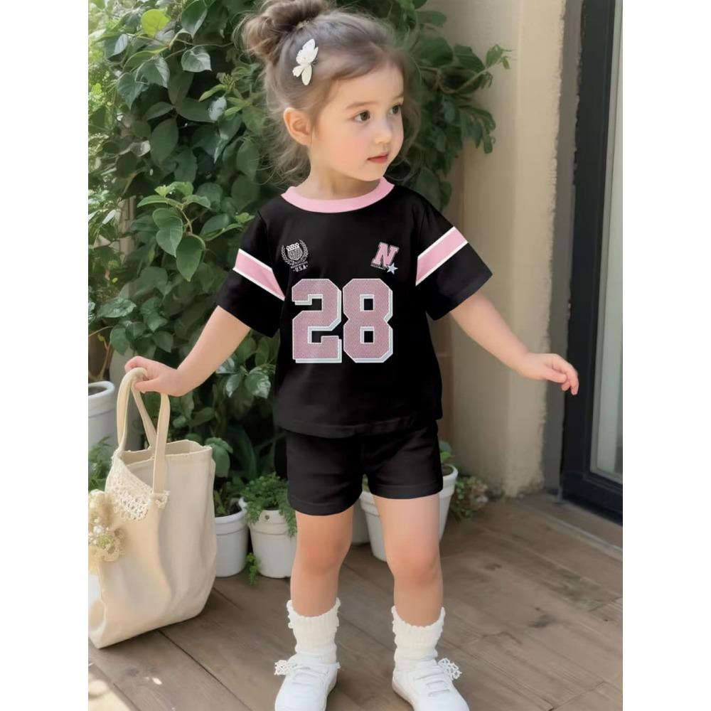 Summer New Young Girl Sets Number 23 Print Crew Neck Short Sleeved Cute T-Shirt Shorts Casual 3D Print T-shirt Tops Tee 100
Summer New Young Girl Sets Number 23 Print Crew Neck Short Sleeved Cute T-Shirt Shorts Casual 3D Print T-shirt Tops Tee 100