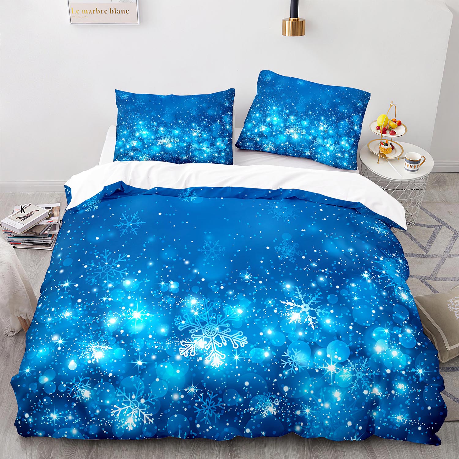 Comforter 3D Snowflake King Queen Romantic Purple Snow Landscape Bedding Set For Kids Teens Adults Christmas Soft Comforter (quilt)-EU Single(135*200cm)3pcs
Comforter 3D Snowflake King Queen Romantic Purple Snow Landscape Bedding Set For Kids Teens Adults Christmas Soft Comforter (quilt)-EU Single(135*200cm)3pcs