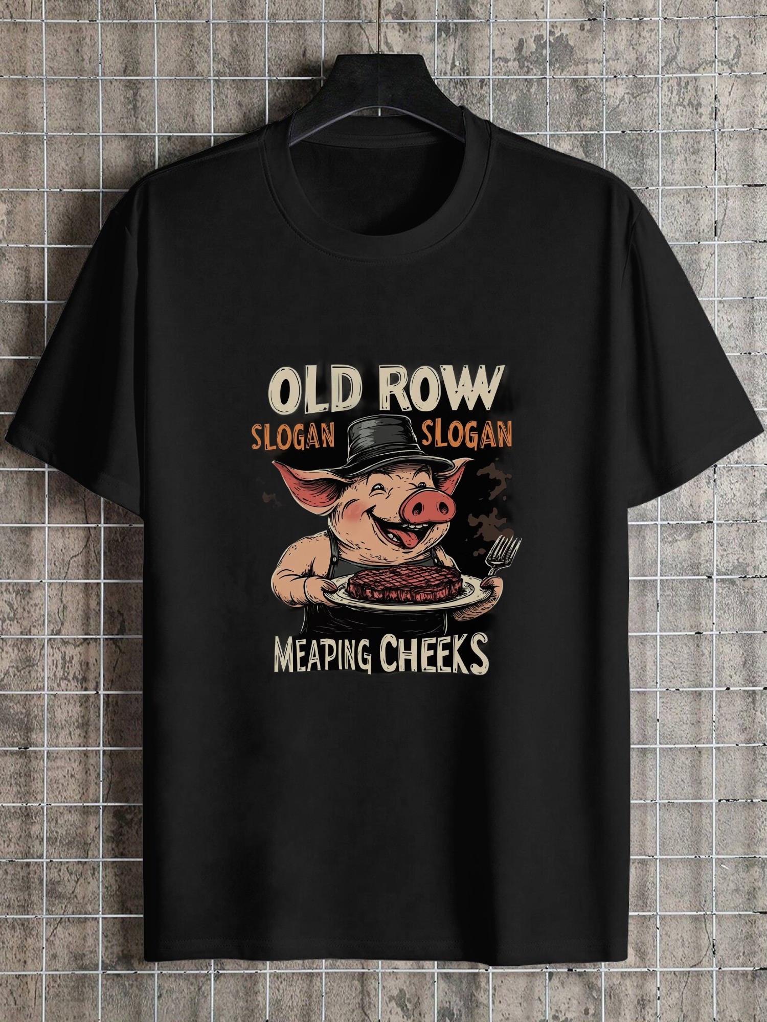 1pc Pig Cartoon Grilled Steak Graphic T-shirt L
1pc Pig Cartoon Grilled Steak Graphic T-shirt L