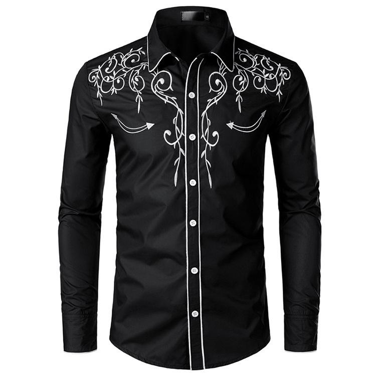 Fashion Embroidered Shirt Style Shirt Western Denim Embroidered Shirt XS чорний
Fashion Embroidered Shirt Style Shirt Western Denim Embroidered Shirt XS чорний