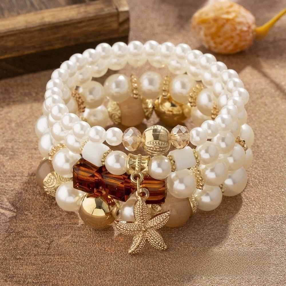 4pcs/set Ethnic Style Seastar Beads Bracelets Sets Adjustable Multilayer Hand Chain For Women кофейный
4pcs/set Ethnic Style Seastar Beads Bracelets Sets Adjustable Multilayer Hand Chain For Women кофейный