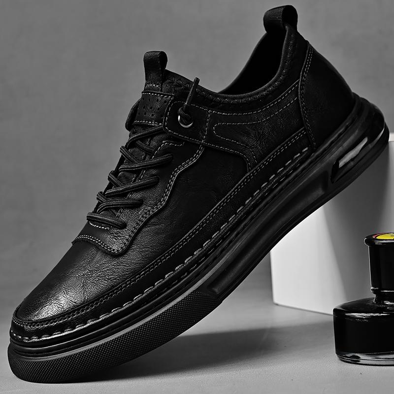 Fashion Handmade Male Comfortable Skate Shoe Lace-Up Mens Fashion Sneakers Hot Sale Leather Fashion Shoes Men All-match Men Casual Shoes 44 чёрный
Fashion Handmade Male Comfortable Skate Shoe Lace-Up Mens Fashion Sneakers Hot Sale Leather Fashion Shoes Men All-match Men Casual Shoes 44 чёрный