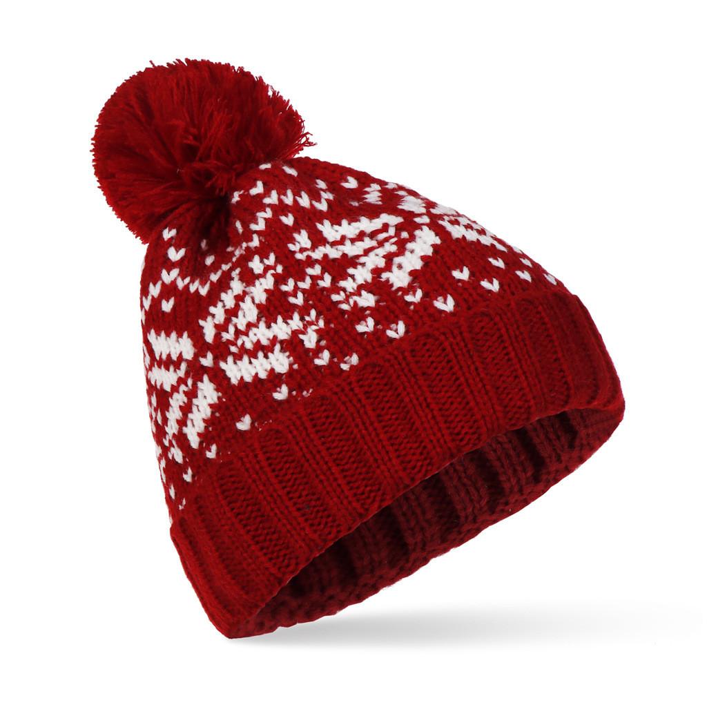 New Snowflake Christmas Knitted Hat With Warmth For Winter And Fall Seasons Burgundy
New Snowflake Christmas Knitted Hat With Warmth For Winter And Fall Seasons Burgundy