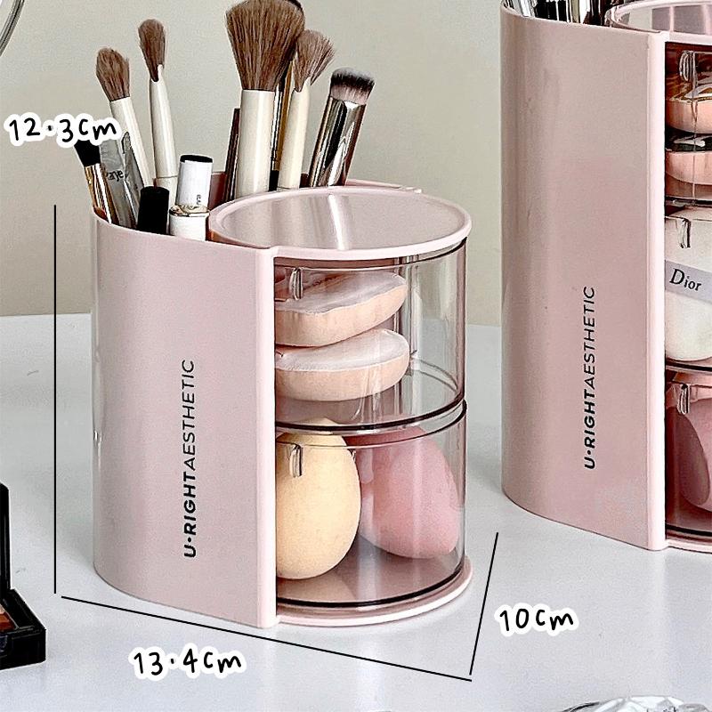 Rotating Powder Puff Storage Box Dust-proof Desktop Beauty Egg Air Cushion Rack Multi-layer Lipstick Makeup Brush Storage Rack
Rotating Powder Puff Storage Box Dust-proof Desktop Beauty Egg Air Cushion Rack Multi-layer Lipstick Makeup Brush Storage Rack