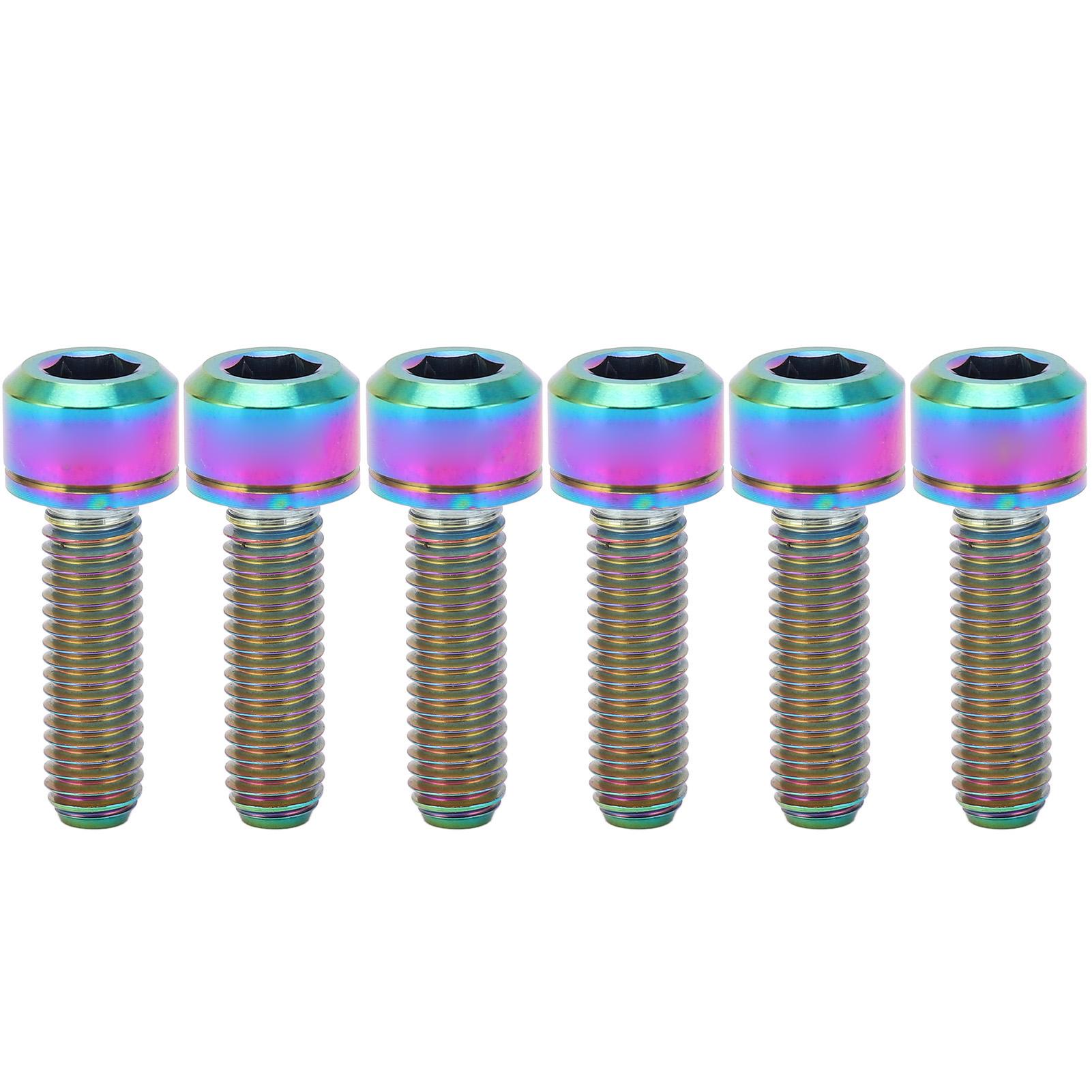 6pcs RISK Titanium Alloy Mountain Bicycle Handlebar Stem Fixing Screws with Gaskets M5x18mm
6pcs RISK Titanium Alloy Mountain Bicycle Handlebar Stem Fixing Screws with Gaskets M5x18mm