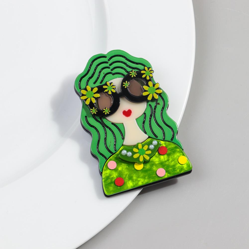 New Cute Flower Sunglasses Girl Figure Acrylic Brooches for Women Handmade Badge Lapel Pins Jewelry Clothes Accessories Gift
New Cute Flower Sunglasses Girl Figure Acrylic Brooches for Women Handmade Badge Lapel Pins Jewelry Clothes Accessories Gift