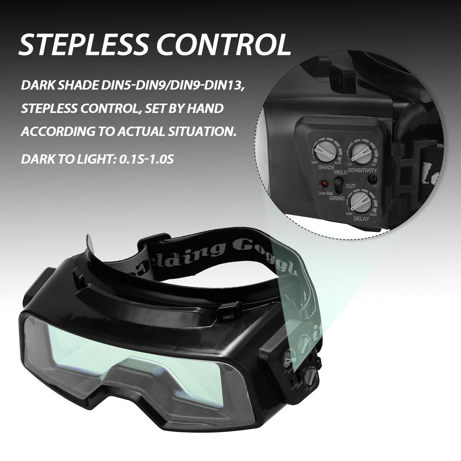 Auto Darkening Welding Goggle Welding Glasses for Welding Grinding Cutting TIG MIG
Auto Darkening Welding Goggle Welding Glasses for Welding Grinding Cutting TIG MIG